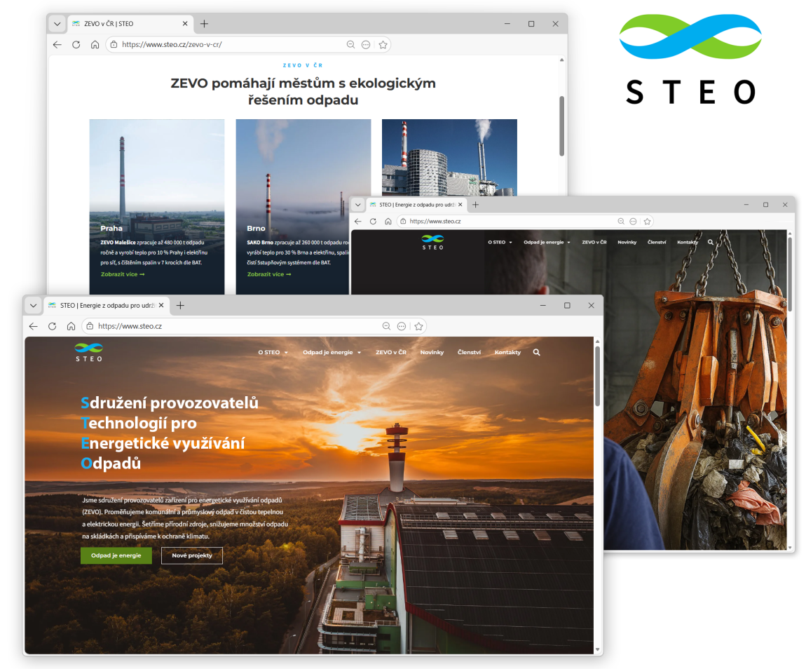 Sdružení provozovatelů technologií pro energetické využívání odpadů (STEO) představuje nový web